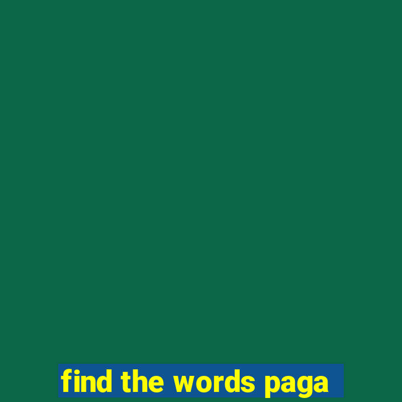 find the words paga